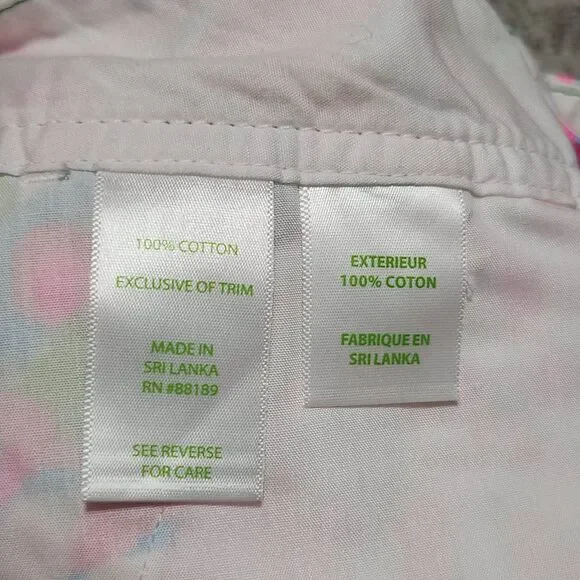 Lilly Pulitzer women's Callahan Shorts Scuba To Cuba Neon size 2 - Picture 8 of 8